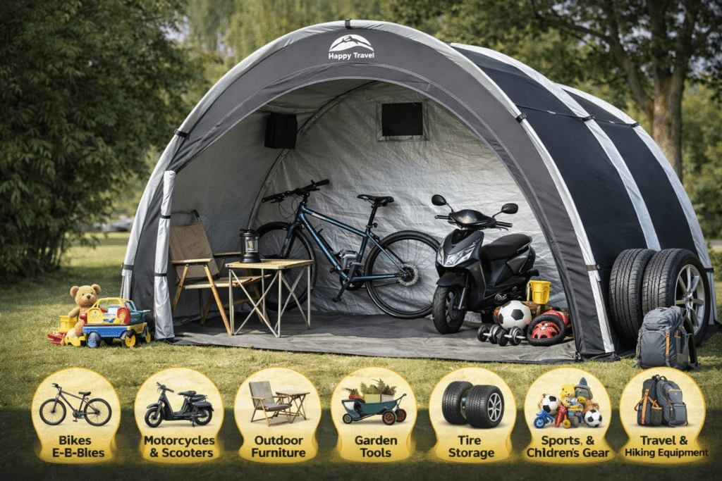 Happy Travel Bike Tent - What Can You Store Inside?